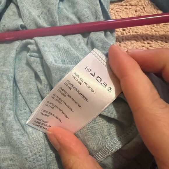 Free people beach blue linen blend oversized jumpsuit xs - Picture 11 of 11